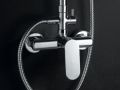 Shower column, Single lever mixer tap, round 20 cm - PALMAS CHROME