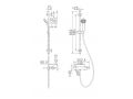 Shower wallbar, Single-lever mixer tap - MADRID CHROME