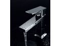 Washbasin tap, mixer, straight / square style, height 166 or 300 mm - GRENADE CHROME