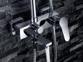 Bathtub mixer tap, mixer, square line - VITORIA CHROME