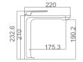 Lavatory Faucet, Matte White, Mixer, Height 144 and 233 mm - JEREZ White