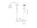 Shower column, Mixer Tap, Right Style / Square - MURCIE CHROME