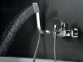 Bathtub mixer tap, mixer, straight / square style - MURCIE CHROME