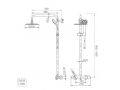 Shower column, thermostatic - TARRAGONE CHROME