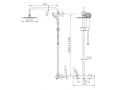 Shower column, thermostatic - CASTELLON CHROME