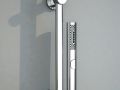 Built-in shower, mixer and round knob 25 cm - ELCHE CHROME