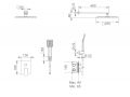 Built-in shower, black matt mixer and knob 25 x 25 - HUELVA BLACK