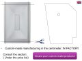 Shower tray, central drain, in Solid Surface mineral resin - MEDI COVER