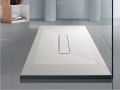 Shower tray, central drain, in Solid Surface mineral resin - MEDI COVER