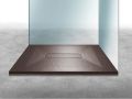 Shower tray, central drain, in Solid Surface mineral resin - MEDI COVER