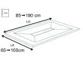 Shower tray, in Solid Surface mineral resin, central drain - MEDI