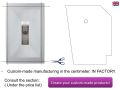 Shower tray, in Solid Surface mineral resin, central drain - MEDI