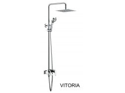 Bathtub mixer tap, mixer, square line - VITORIA CHROME