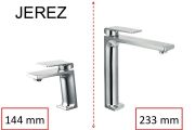 Design Washbasin tap, mixer, height 144 and 233 mm - JEREZ CHROME