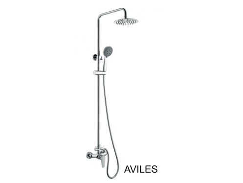 Shower column, Mixer Tap, Round 20 cm - AVILES CHROME