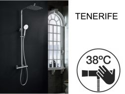 Shower column, thermostatic - TENERIFE CHROME