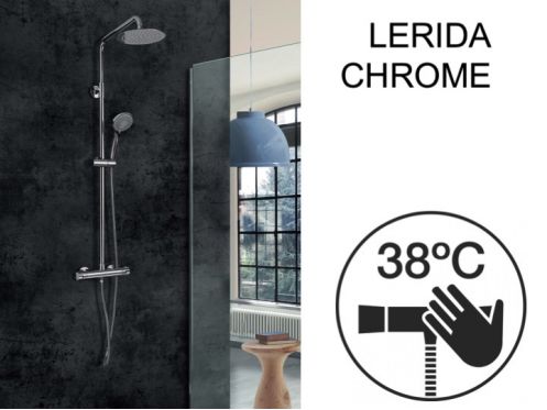 Shower column, thermostatic - LERIDA CHROME