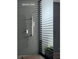 Built-in shower, mixer tap and design knob - BADALONA CHROME