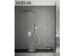 Built-in shower, mixer and knob 25 x 25 - HUELVA CHROME