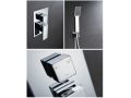 Built-in shower, single lever and ceiling light with waterfall - ORENSE CHROME