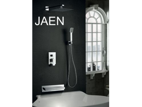 Bathtub mixer tap, single lever, cascade outlet - JAEN CHROME