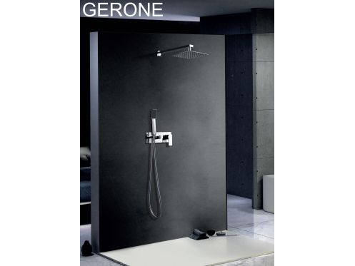 Built-in shower, mixer and knob 25 x 25 - GERONE CHROME