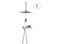 Built-in shower, mixer and knob 25 x 25 - GERONE CHROME