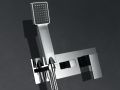 Built-in shower, mixer and knob 25 x 25 - GERONE CHROME