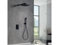 Built-in shower, thermostatic and rain shower head 25 x 25 - CADIX BLACK