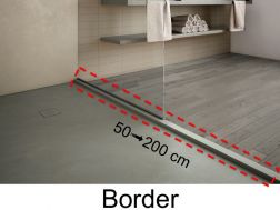 Border, anti-overflow, in resin of the color of the shower trays - PIERRE