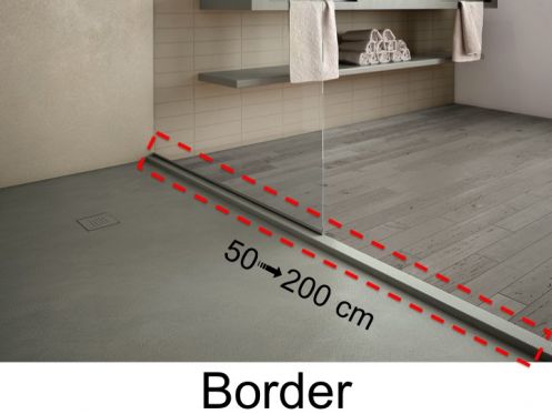 Border, anti-overflow, in resin of the color of the shower trays - PIERRE