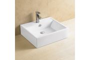 Washbasin 53 x 42 cm, white ceramic - CUADRADO