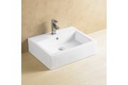 Washbasin 57 x 46 cm, white ceramic - CUADRADO