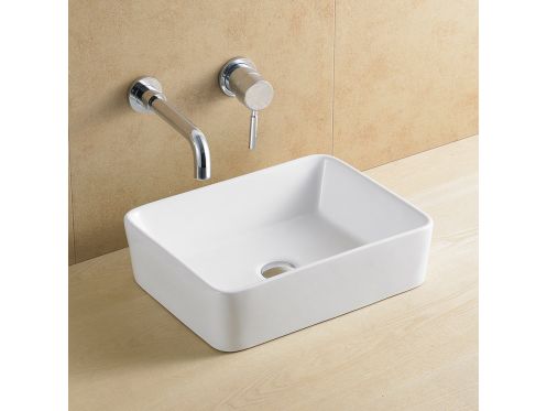 Washbasin 48 x 38 cm, white ceramic - ELEGANCE