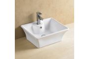 Washbasin 49 x 41 cm, white ceramic - CUADRADO