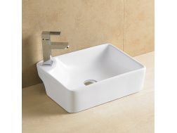 Washbasin 44 x 34 cm, white ceramic - CUADRADO