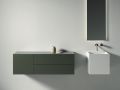 Custom bathroom cabinet, integrated handle, height 20 cm, lacquered finish - EL CONCEPTO