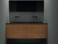 Custom bathroom cabinet, integrated handle, height 20 cm, lacquered finish - EL CONCEPTO