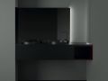 Custom bathroom cabinet, integrated handle, height 20 cm, lacquered finish - EL CONCEPTO