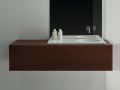 Custom bathroom cabinet, integrated handle, height 20 cm, lacquered finish - EL CONCEPTO