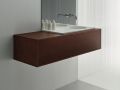 Custom bathroom cabinet, integrated handle, height 20 cm, lacquered finish - EL CONCEPTO