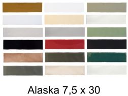 ALASKA 7,5x30 cm - Wall tiles, rustic rectangle, shiny