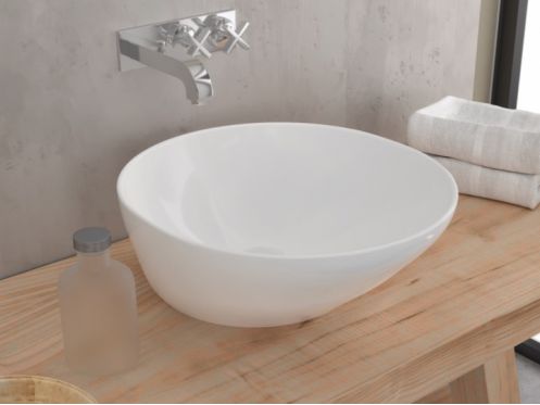 Washbasin � 455 mm, white ceramic - SAJA