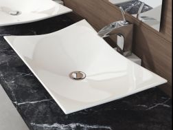 Washbasin, 560 x 420 mm, in white ceramic - EUROPA