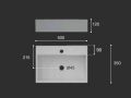 Washbasin, 500 x 350 mm, in white ceramic - LEO
