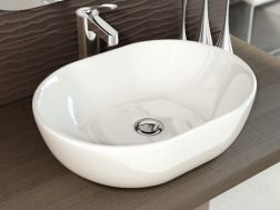 Washbasin, 480 x 340 mm, in white ceramic - MONACO 48