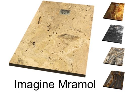 Shower tray, decorated with a personalized image - IMAGINE MARMOL