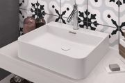 washbasin, 500 x 420 mm, in white ceramic - SIL