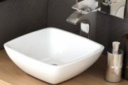 Washbasin, 300 x 300 mm, in white ceramic - AURE