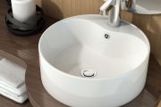 Washbasin, Ø 410 mm, in white ceramic - ROUND 41